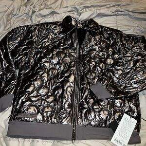 NWT LULULEMON LAB quilted metallic bomber jacket XL